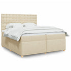 Boxspring 200x200 cm crème stof