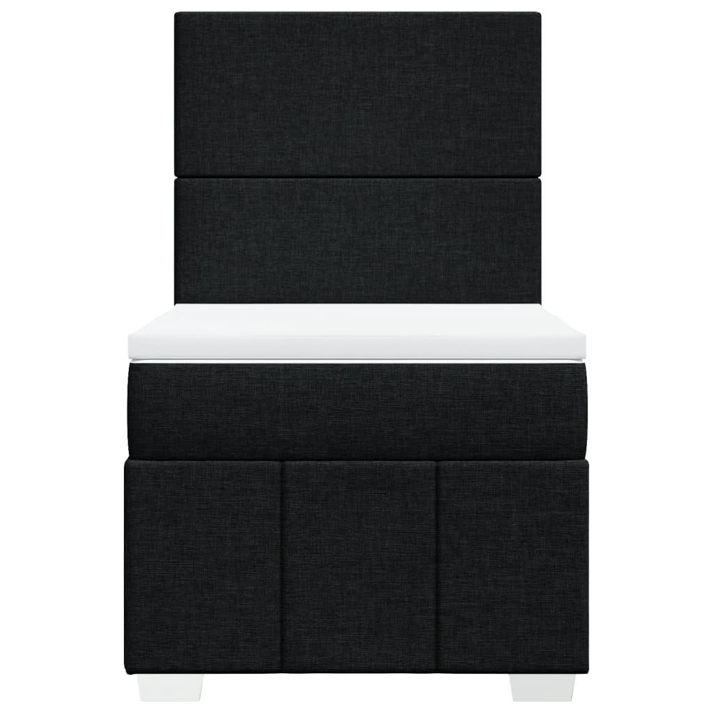 Boxspring met matras stof zwart 80x200 cm
