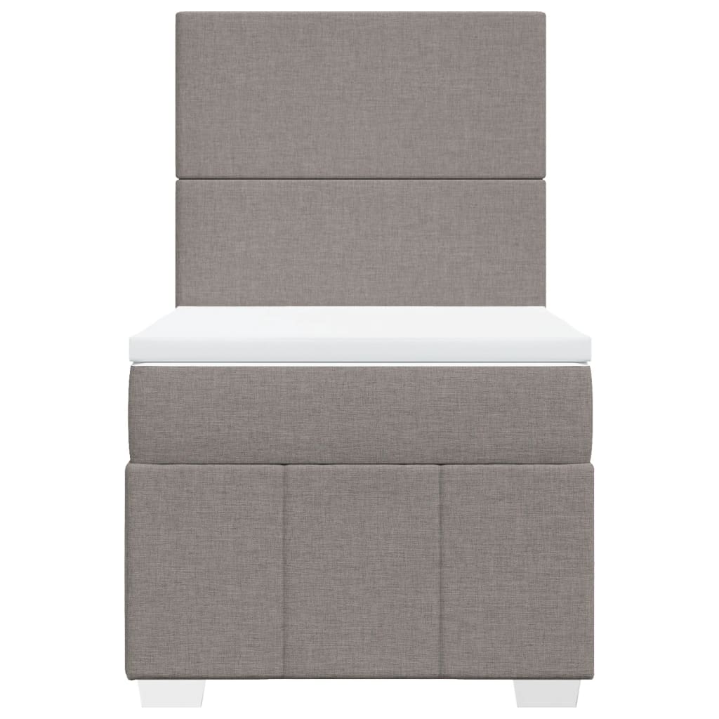 Boxspring met matras stof taupe 80x200 cm