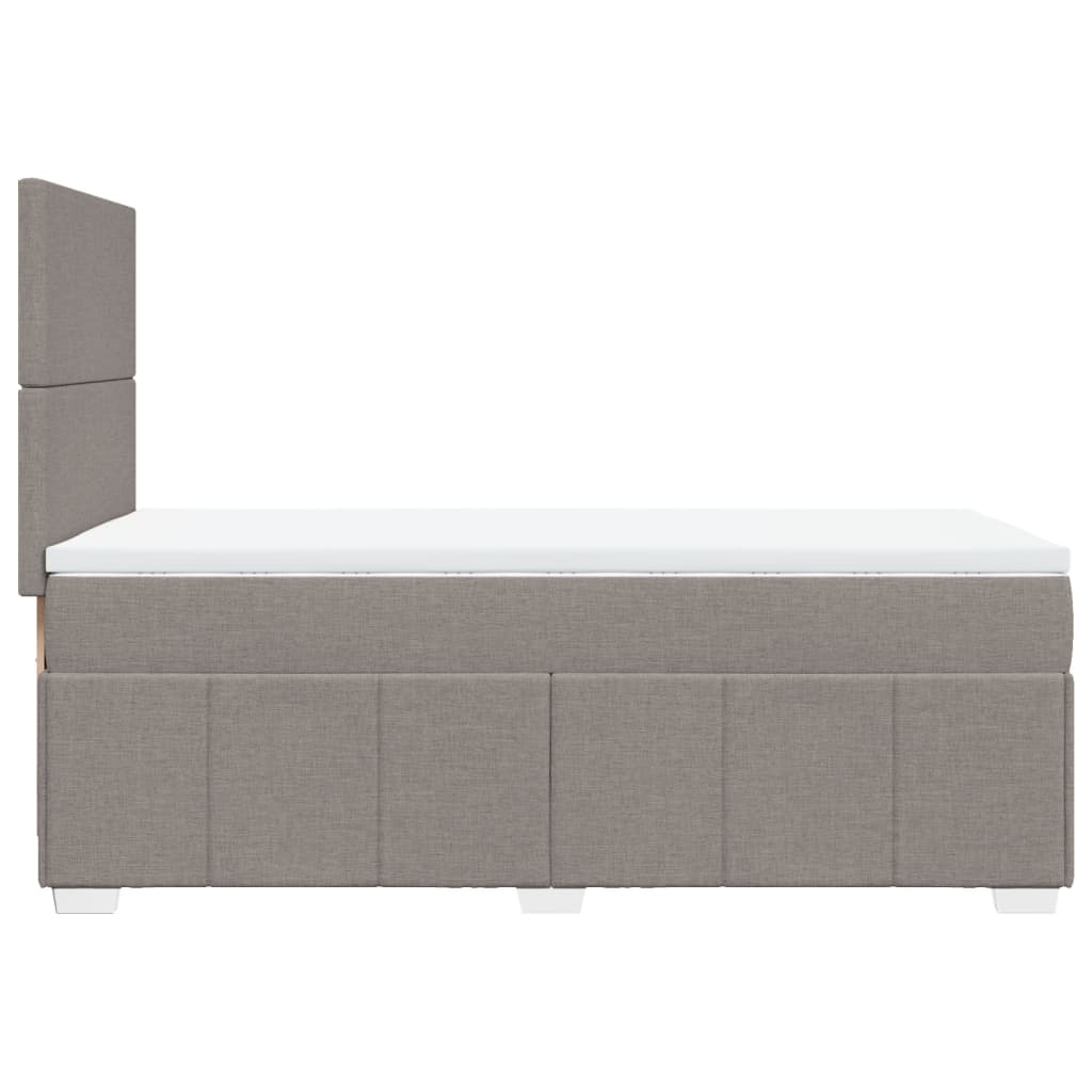 Boxspring met matras stof taupe 80x200 cm