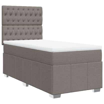 Boxspring met matras stof taupe 80x200 cm