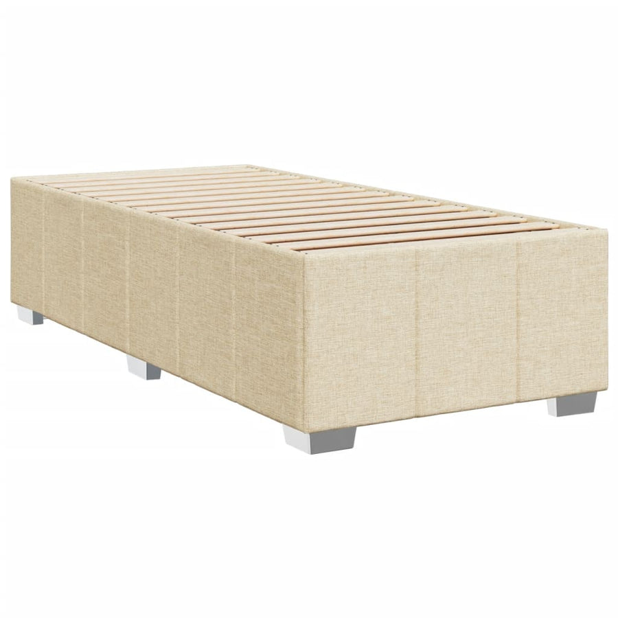 Boxspring met matras stof crèmekleurig 80x200 cm