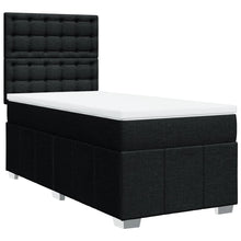 Boxspring met matras stof zwart 80x200 cm