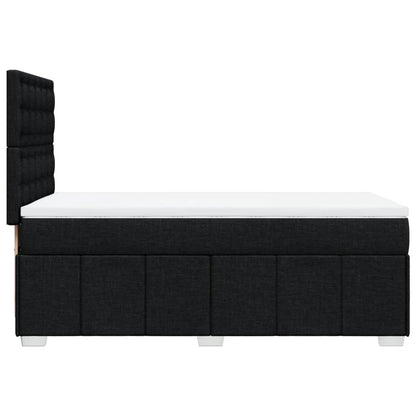 Boxspring met matras stof zwart 80x200 cm
