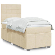 Boxspring crèmekleurig 90x190 cm met pocketveringmatras