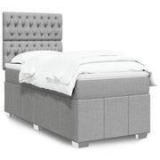 Boxspring 90x190 cm lichtgrijs met matras