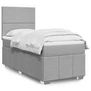 Boxspring 90x200 cm lichtgrijs met pocketveringmatras