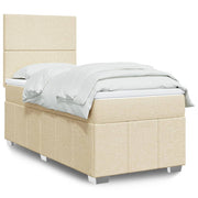 Boxspring 90x200 cm crèmekleurig