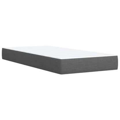 Boxspring met matras stof donkergrijs 90x200 cm