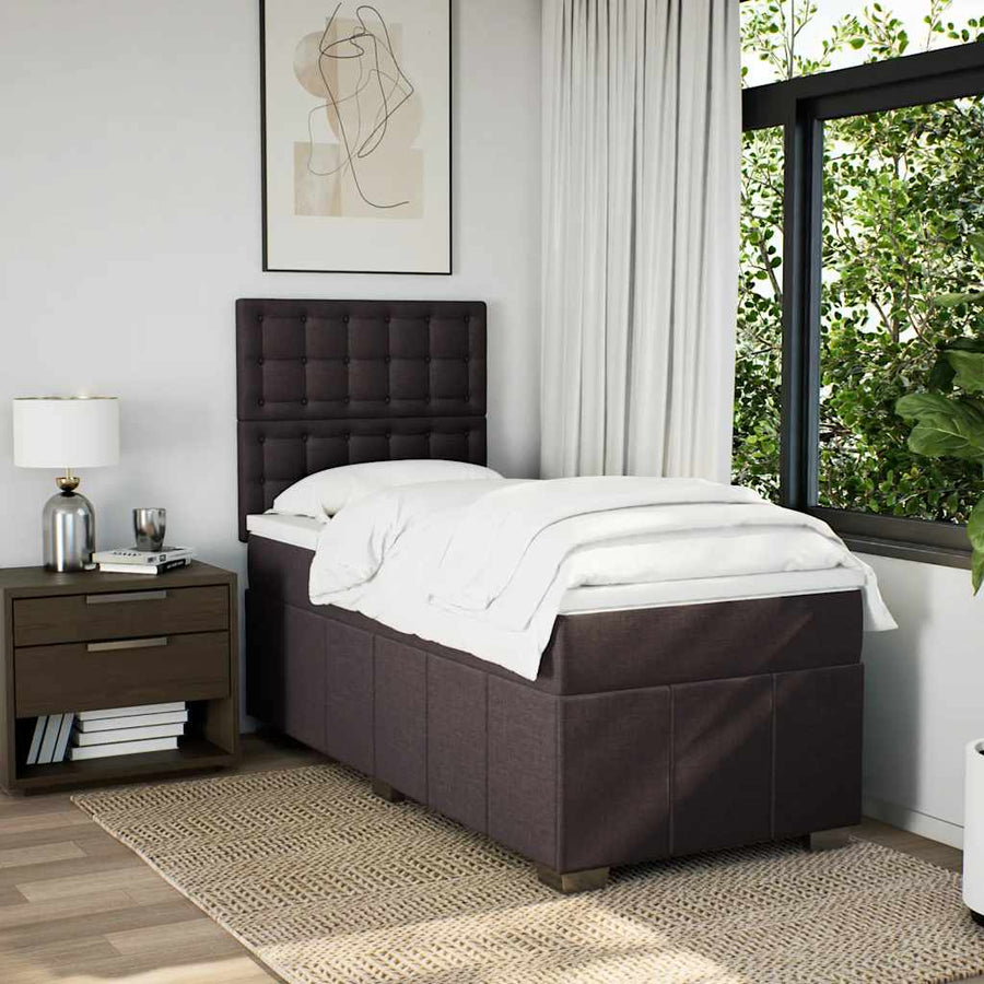 Boxspring Met Matras Stof 90 x 200 cm