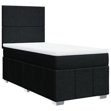 Boxspring met matras stof zwart 100x200 cm