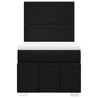 Boxspring met matras stof zwart 100x200 cm