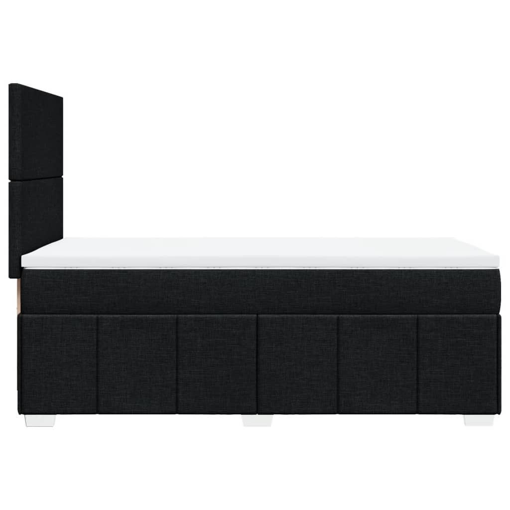 Boxspring met matras stof zwart 100x200 cm