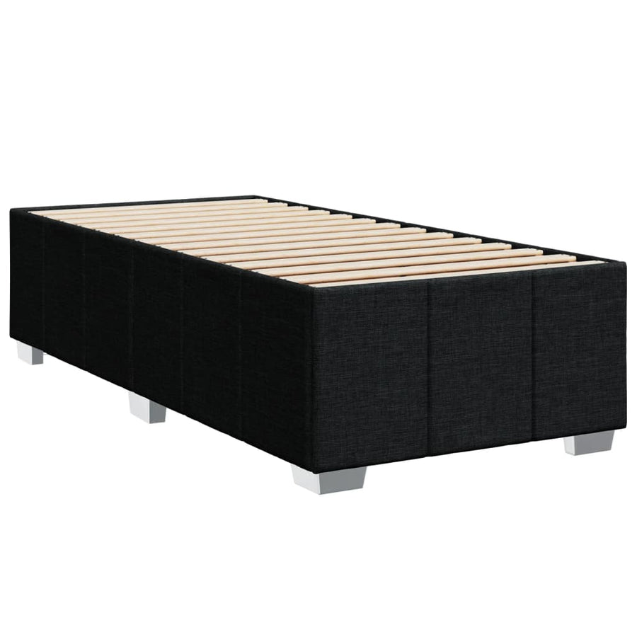 Boxspring met matras stof zwart 100x200 cm