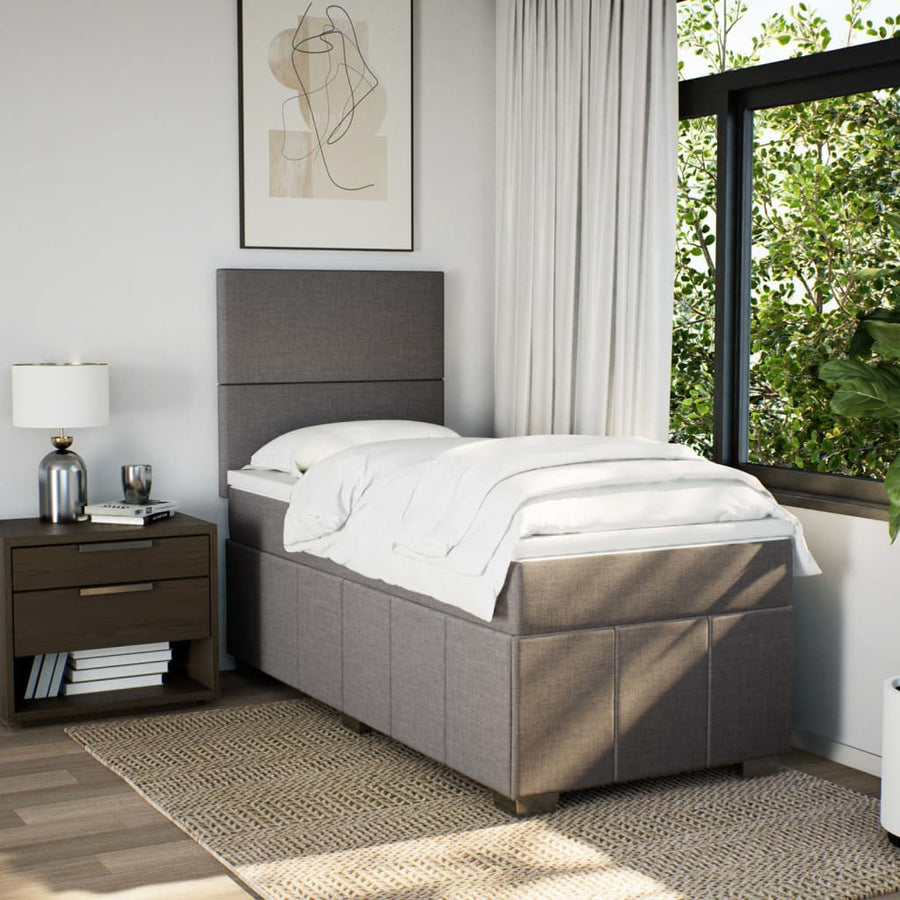 Boxspring Met Matras Stof 100 x 200 cm