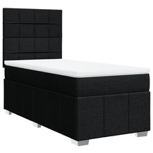 Boxspring met matras stof zwart 100x200 cm
