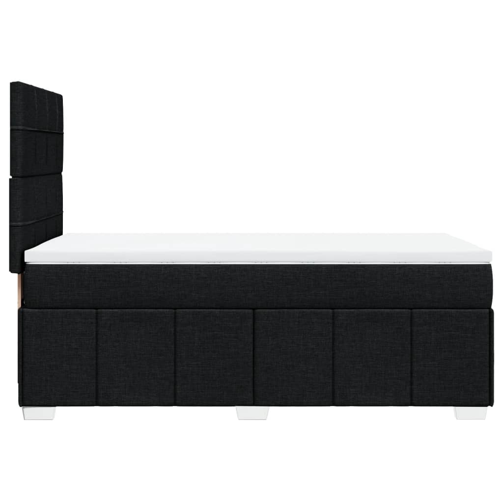 Boxspring met matras stof zwart 100x200 cm