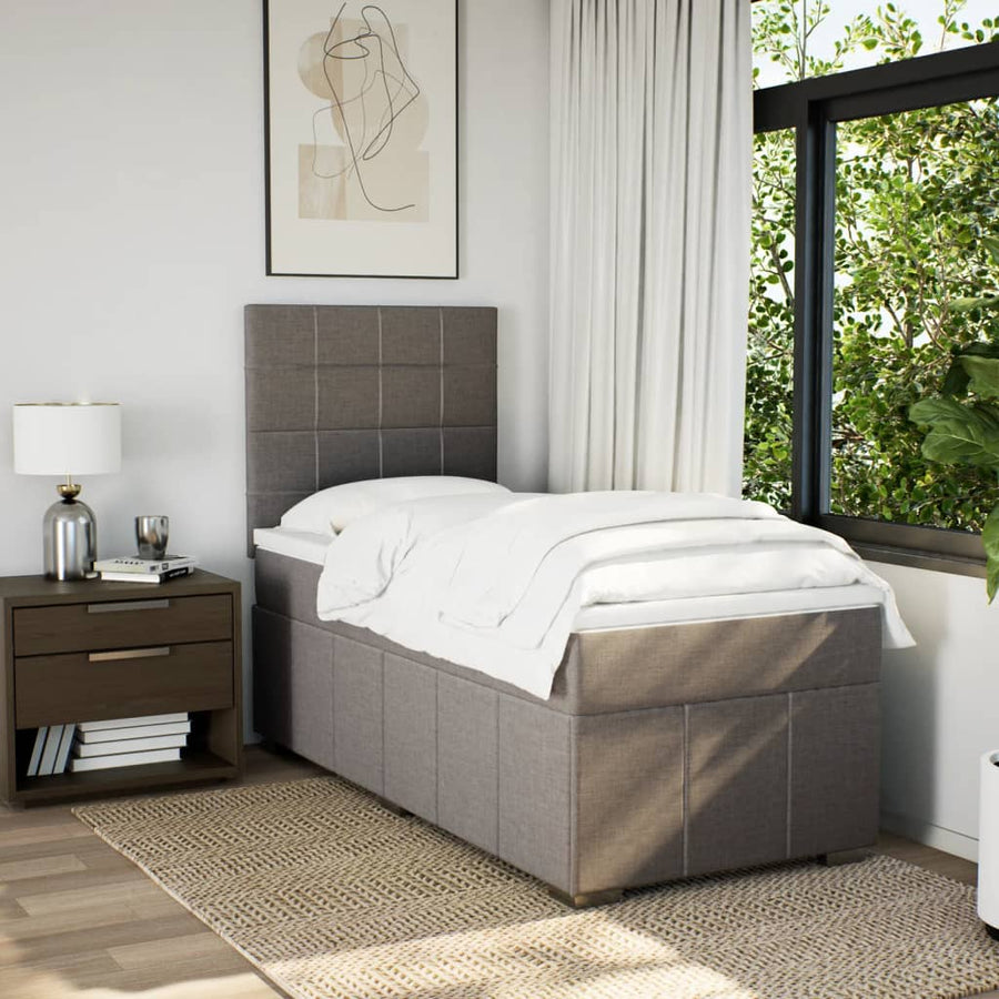 Boxspring Met Matras Stof 100 x 200 cm