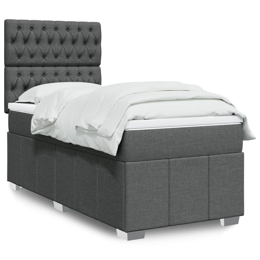 Boxspring Met Matras Stof 100 x 200 cm