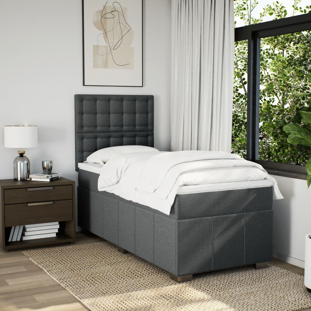 Boxspring Met Matras Stof 100 x 200 cm