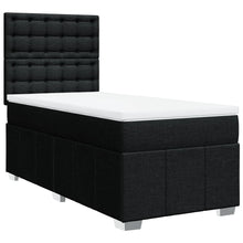 Boxspring met matras stof zwart 100x200 cm