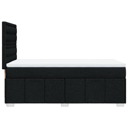 Boxspring met matras stof zwart 100x200 cm