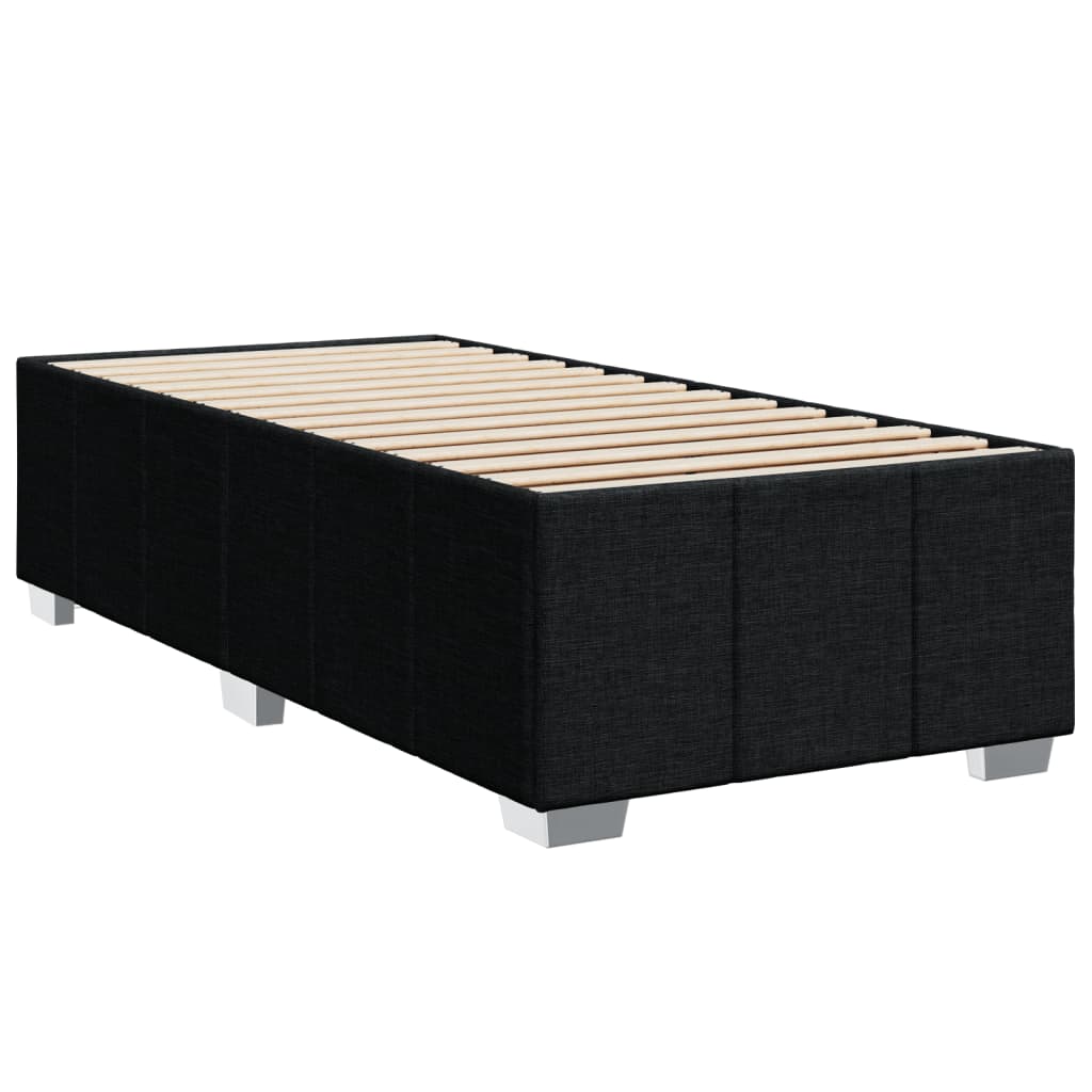 Boxspring met matras stof zwart 100x200 cm