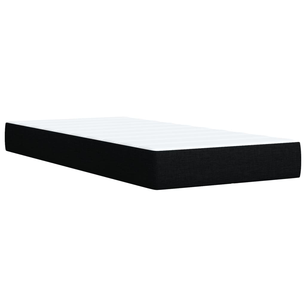 Boxspring met matras stof zwart 100x200 cm