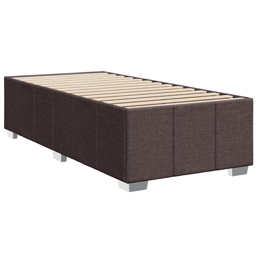 Boxspring met matras stof donkerbruin 100x200 cm