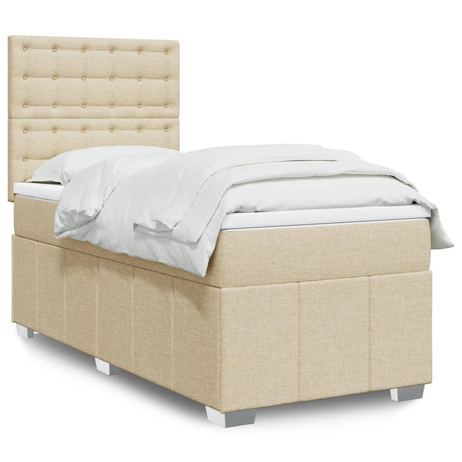 Boxspring Met Matras Stof Kleurig 100 x 200 cm
