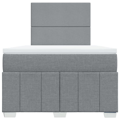 Boxspring met matras stof lichtgrijs 120x190 cm