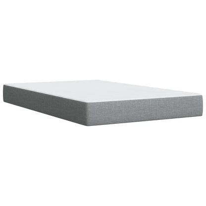 Boxspring met matras stof lichtgrijs 120x190 cm