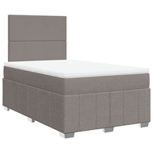 Boxspring met matras stof taupe 120x190 cm