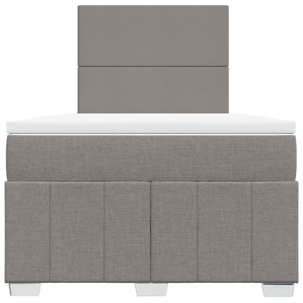 Boxspring met matras stof taupe 120x190 cm