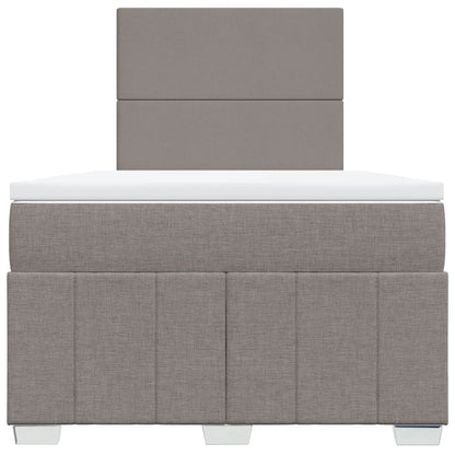 Boxspring met matras stof taupe 120x190 cm