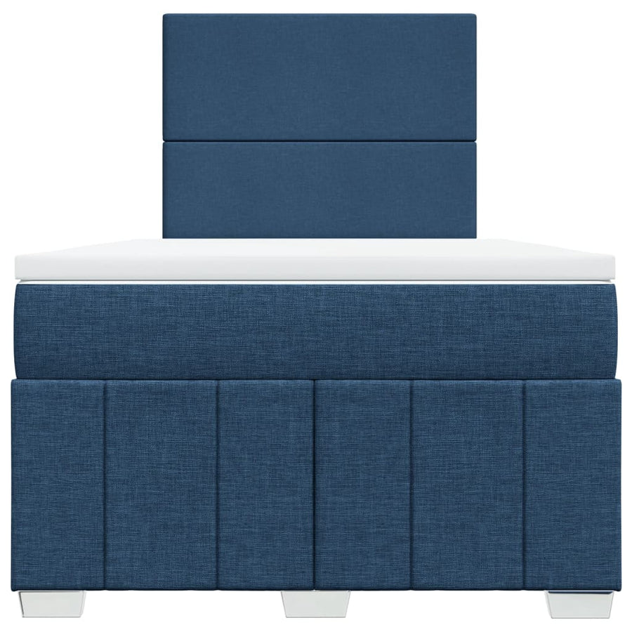 Boxspring Met Matras Stof 120 x 190 cm Blauw