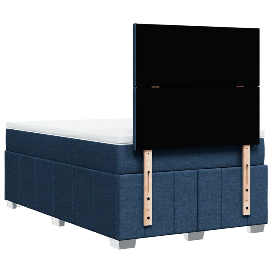 Boxspring Met Matras Stof 120 x 190 cm Blauw