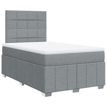 Boxspring met matras stof lichtgrijs 120x190 cm