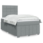 Boxspring met matras 120x190 cm lichtgrijs