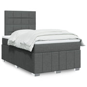 Boxspring met matras 120x190 cm donkergrijs