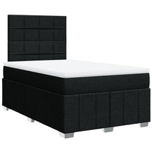 Boxspring met matras stof zwart 120x190 cm