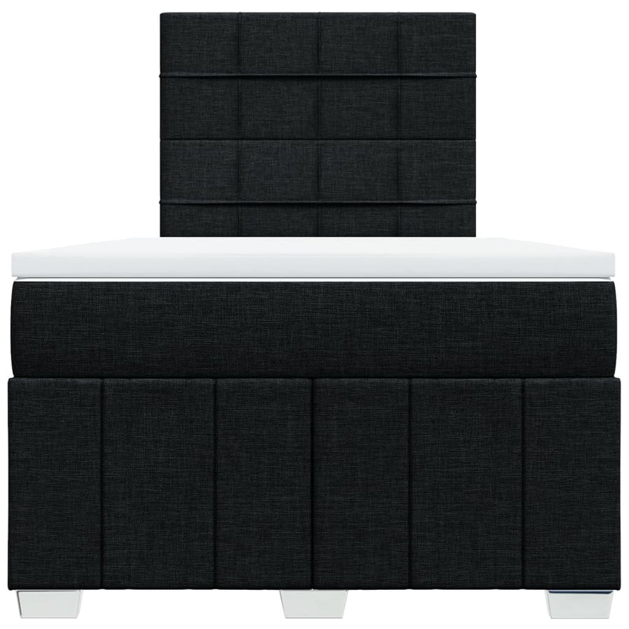 Boxspring met matras stof zwart 120x190 cm