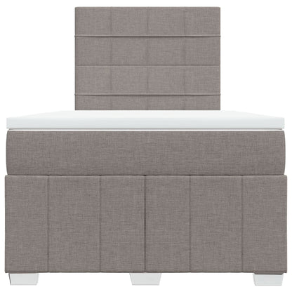 Boxspring met matras stof taupe 120x190 cm