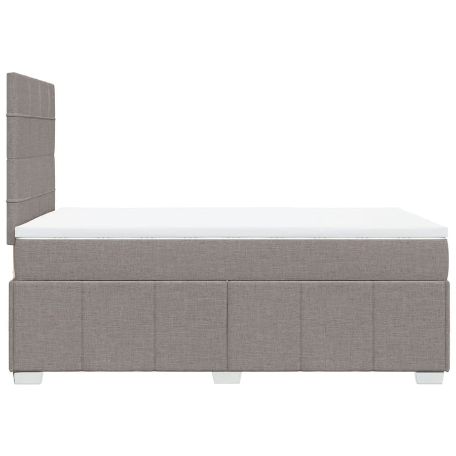 Boxspring met matras stof taupe 120x190 cm