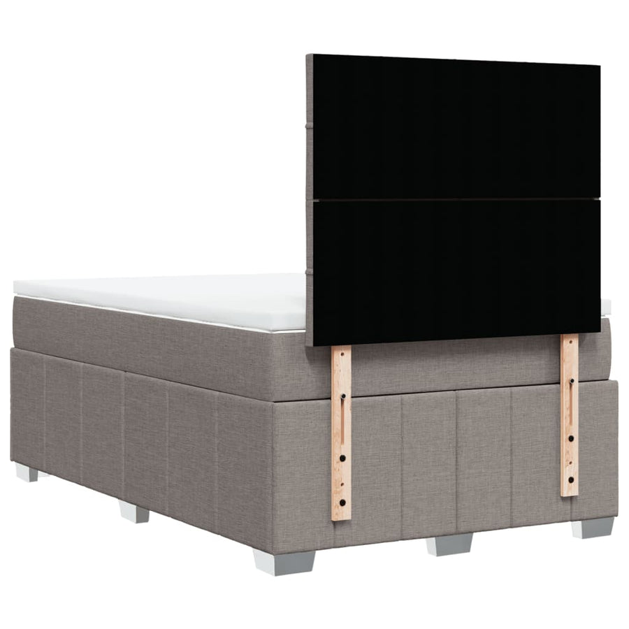 Boxspring met matras stof taupe 120x190 cm