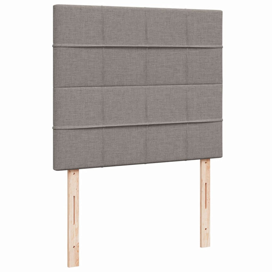 Boxspring met matras stof taupe 120x190 cm