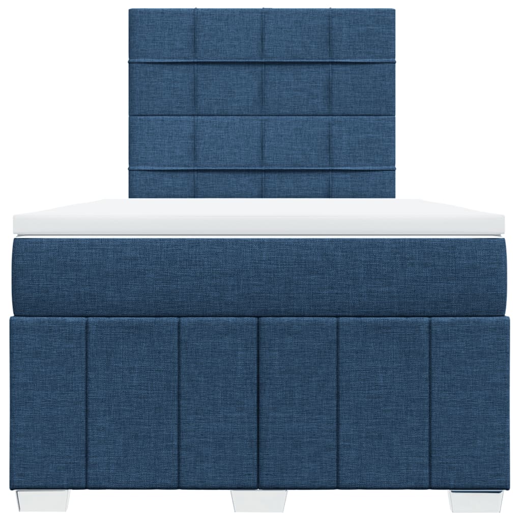 Boxspring Met Matras Stof 120 x 190 cm Blauw