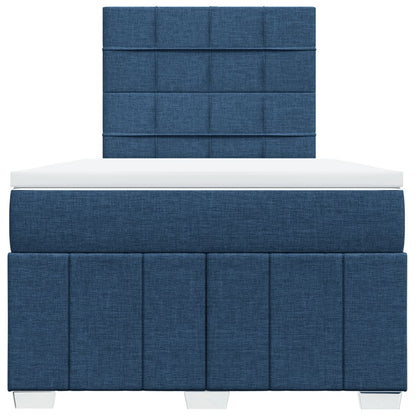 Boxspring Met Matras Stof 120 x 190 cm Blauw