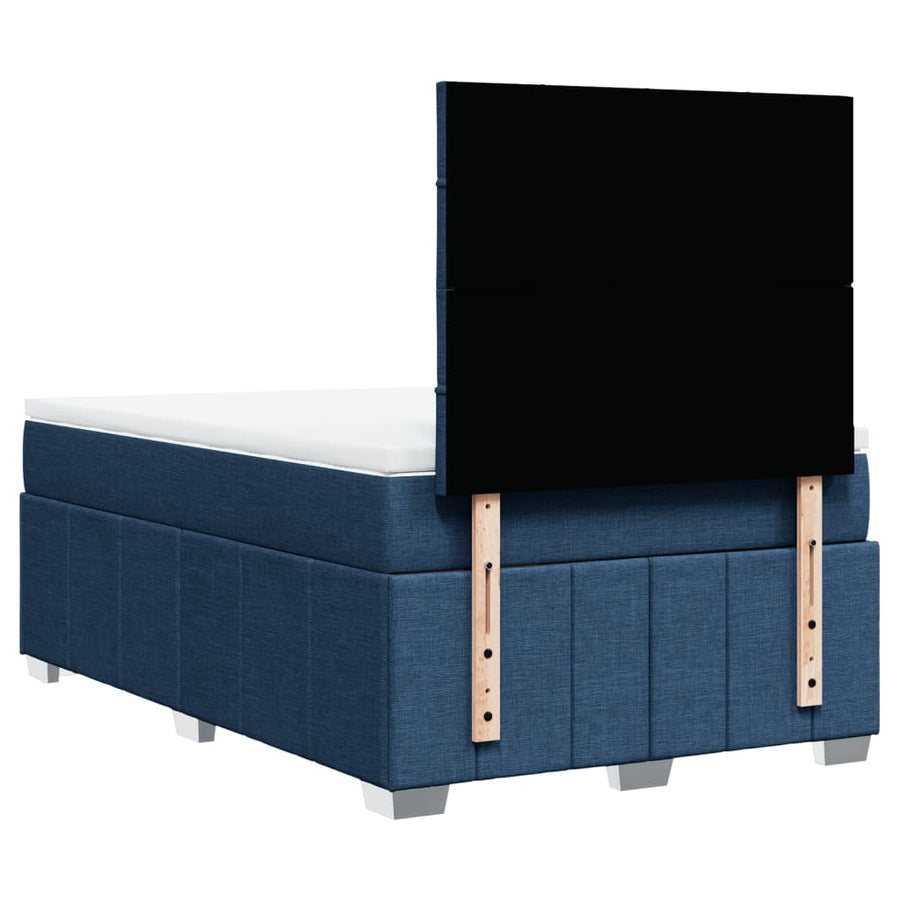 Boxspring Met Matras Stof 120 x 190 cm Blauw