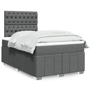 Boxspring bed 120x190 cm stof donkergrijs